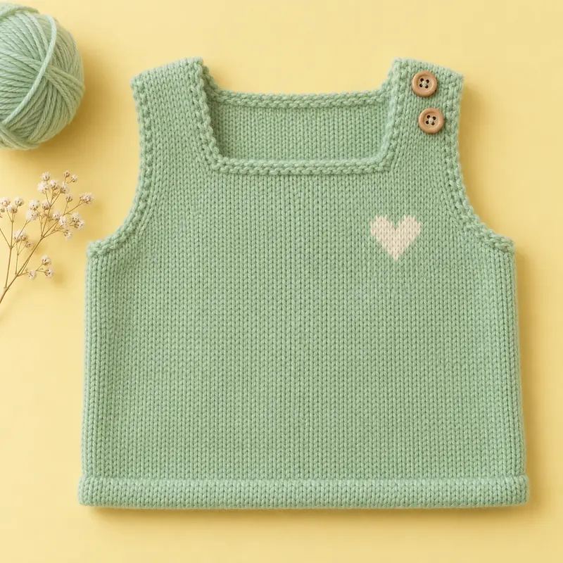 Drawing of the finished Baby vest